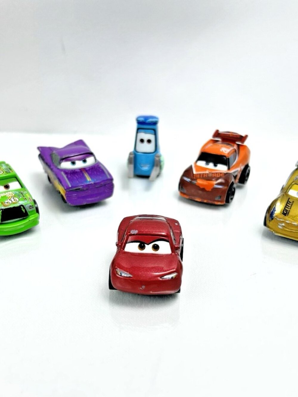 Disney Pixar Cars Mini Racers Mattel Diecast Lot Lightning McQueen, Guido & More